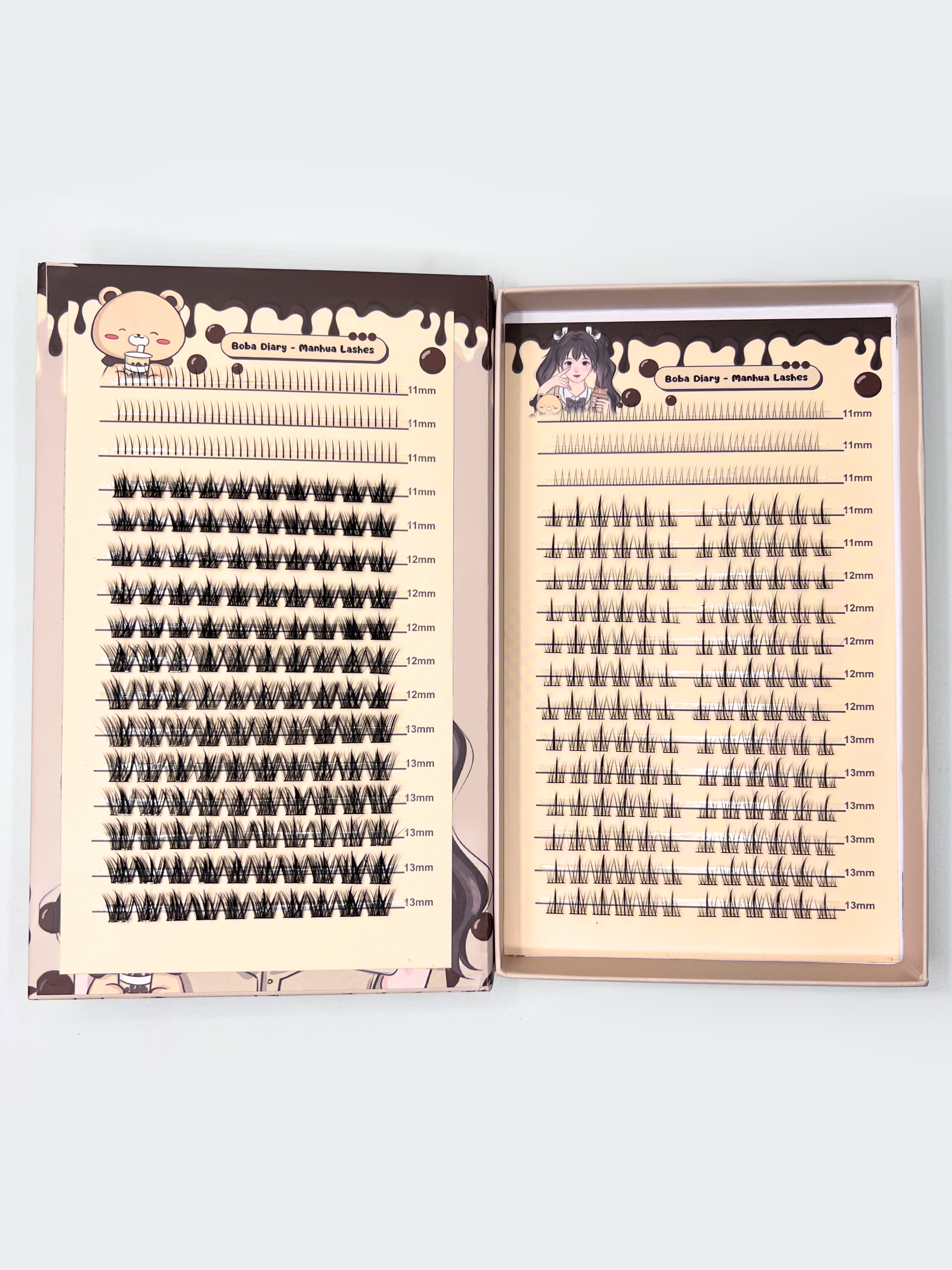 Nekoyanin Boba Diary Manhua Manga Lash Clusters Book with colorful cover and illustrations, perfect for manga and manga lash fans