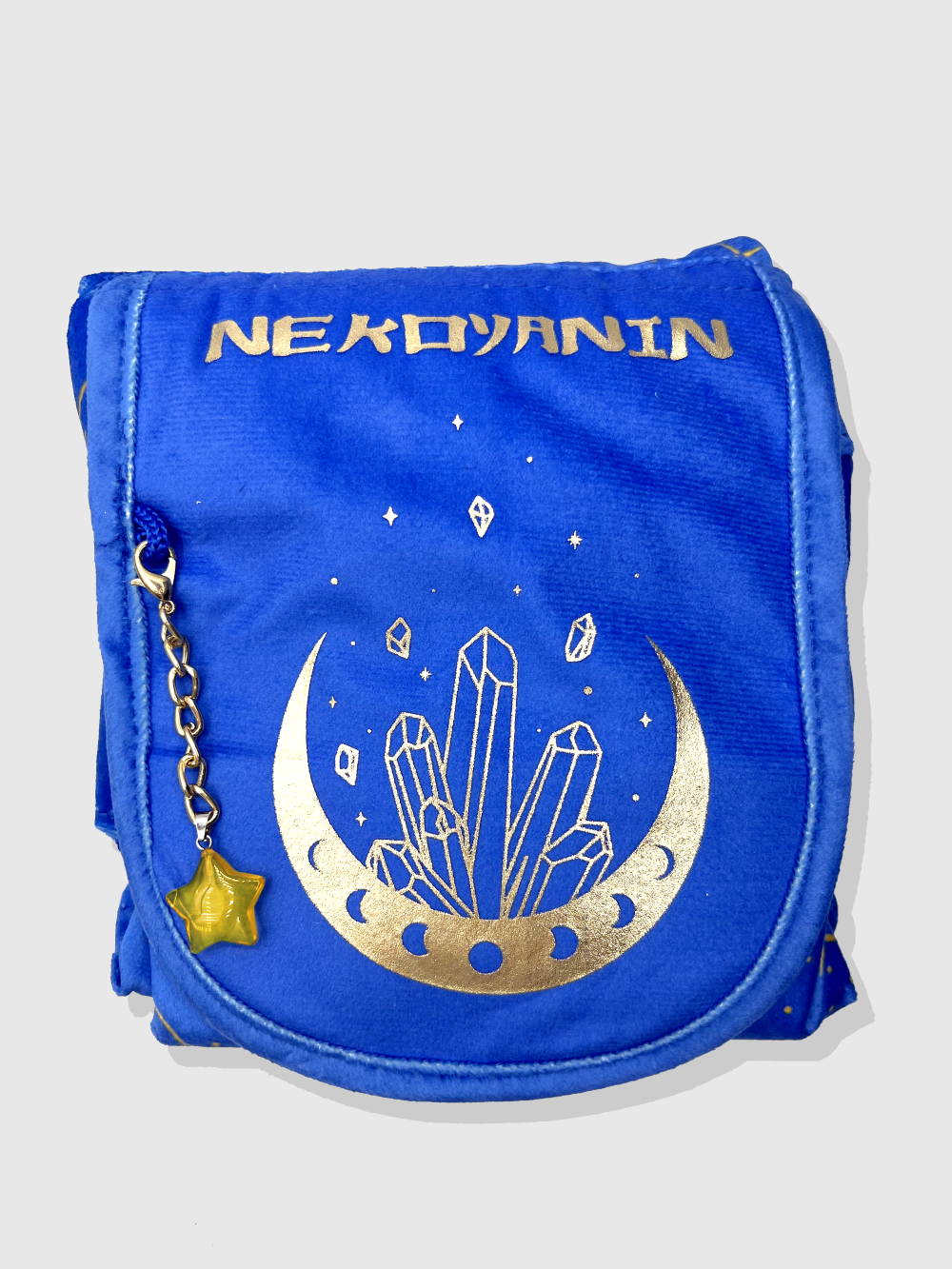 Galaxy makeup bag by Nekoyanin featuring a vibrant galaxy print and zip closure, perfect for cosmetics and accessories.