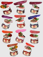 Nekoyanin Fruit Jam Lip Gloss Keychain featuring a cute apple-shaped design with glossy fruit jam appearance.