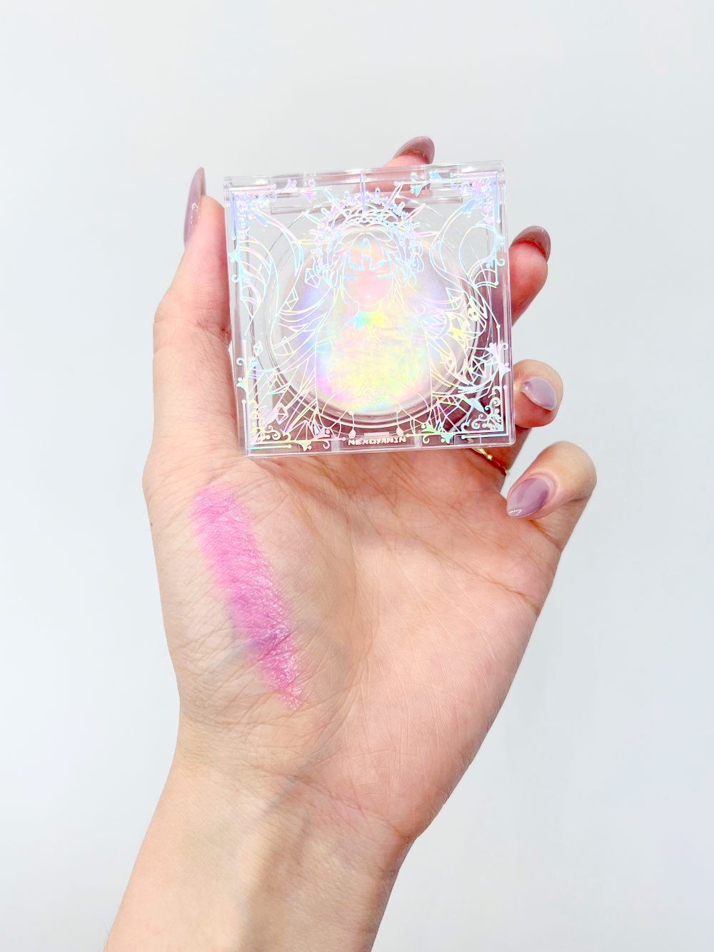 Anime color changing blush by Nekoyanin in clear quartz shade, featuring a compact blush with a cute anime-inspired design.