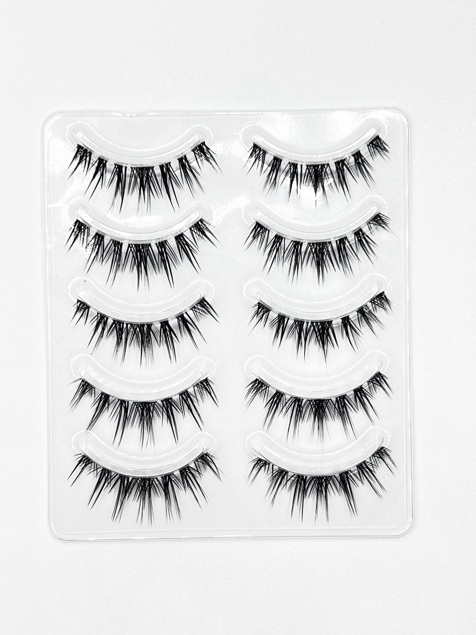 Nekoyanin Zodiac Manga Lashes featuring Cancer zodiac design with long, curled black eyelashes for a stylish look.