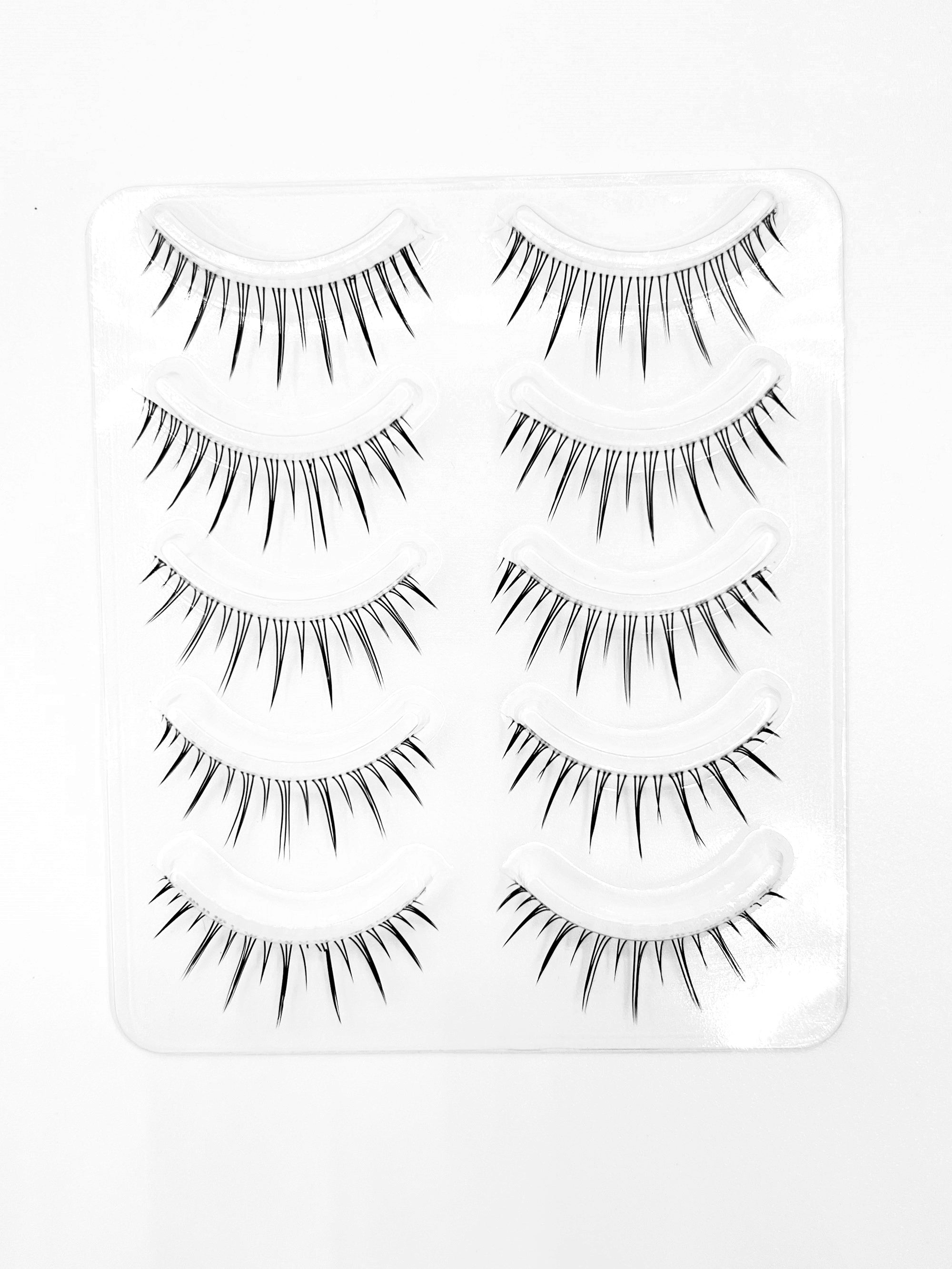 Nekoyanin Zodiac Manga Lashes featuring Cancer zodiac design with long, curved black eyelashes and detailed artwork.