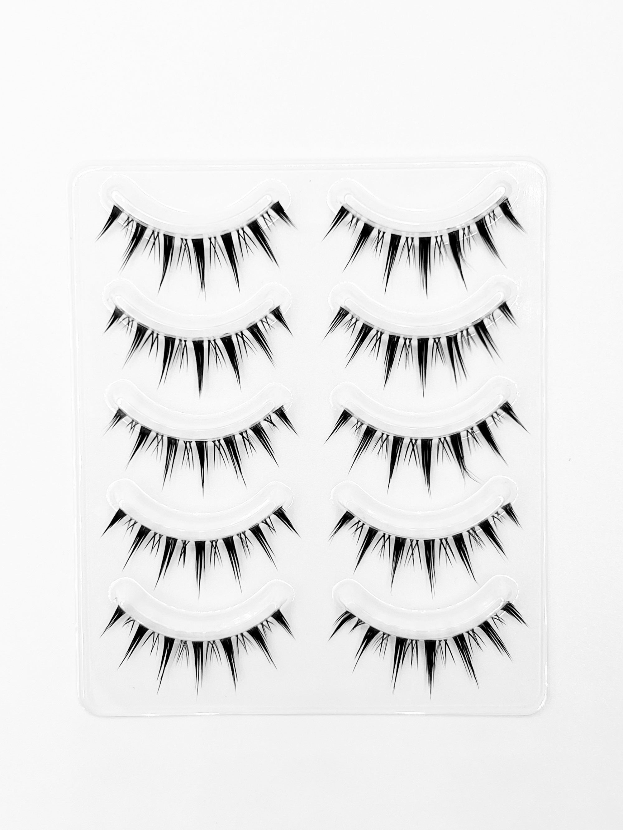 Nekoyanin Zodiac Manga Lashes featuring Cancer zodiac design with long, curled black false eyelashes.