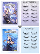 Bundle of 12 Zodiac Manhua and Anime-inspired eyelashes by Nekoyanin, featuring various zodiac designs and detailed lash styles.