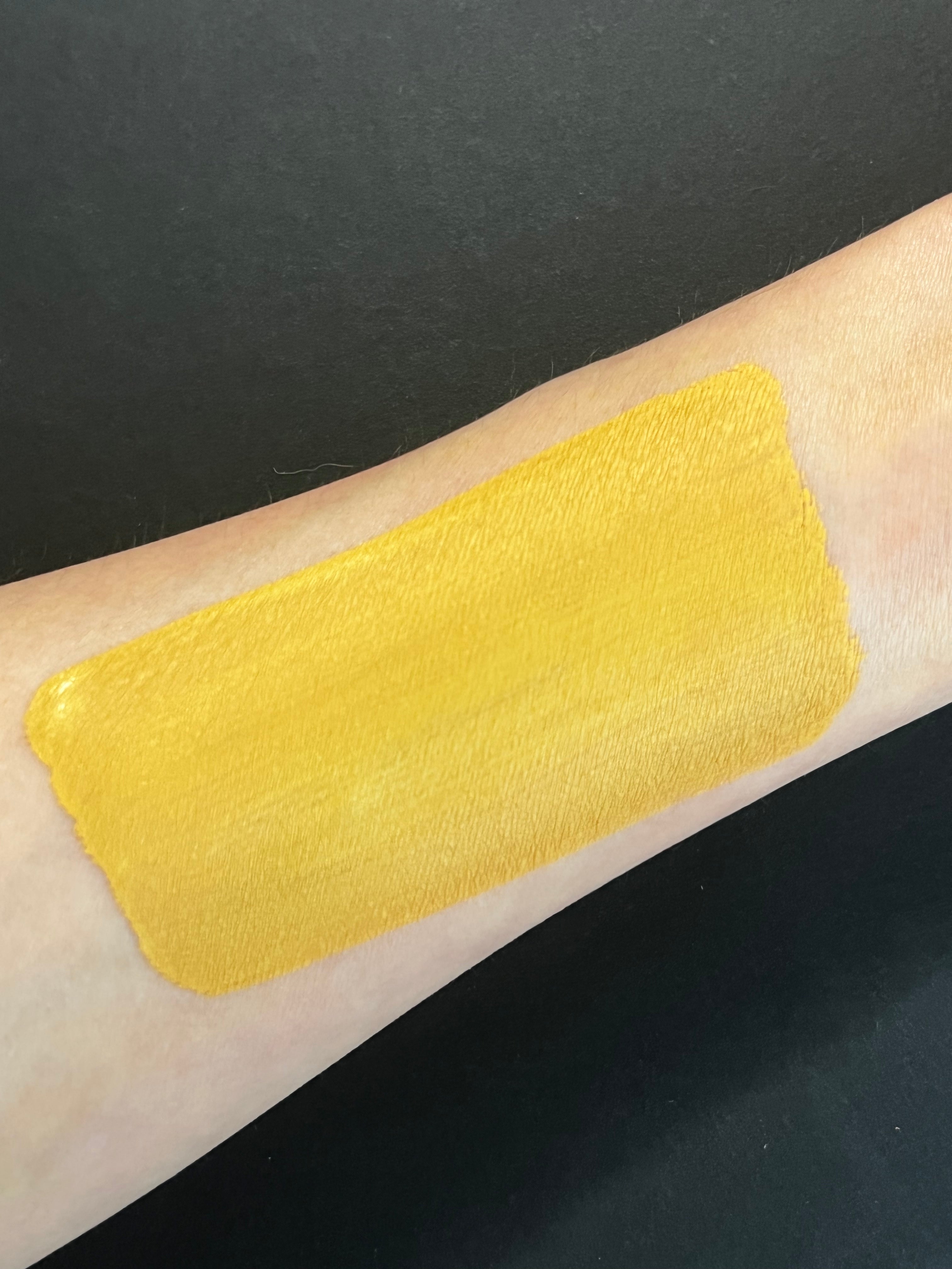Nekoyanin 14 Mustard Yellow Water Activated Graphic Liner, bold yellow makeup liner with water-activated design visible in the image.
