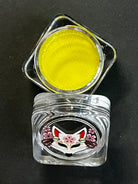 Nekoyanin 15 Dijon yellow water-activated graphic eyeliner, shown with vibrant yellow color and detailed design on white background.