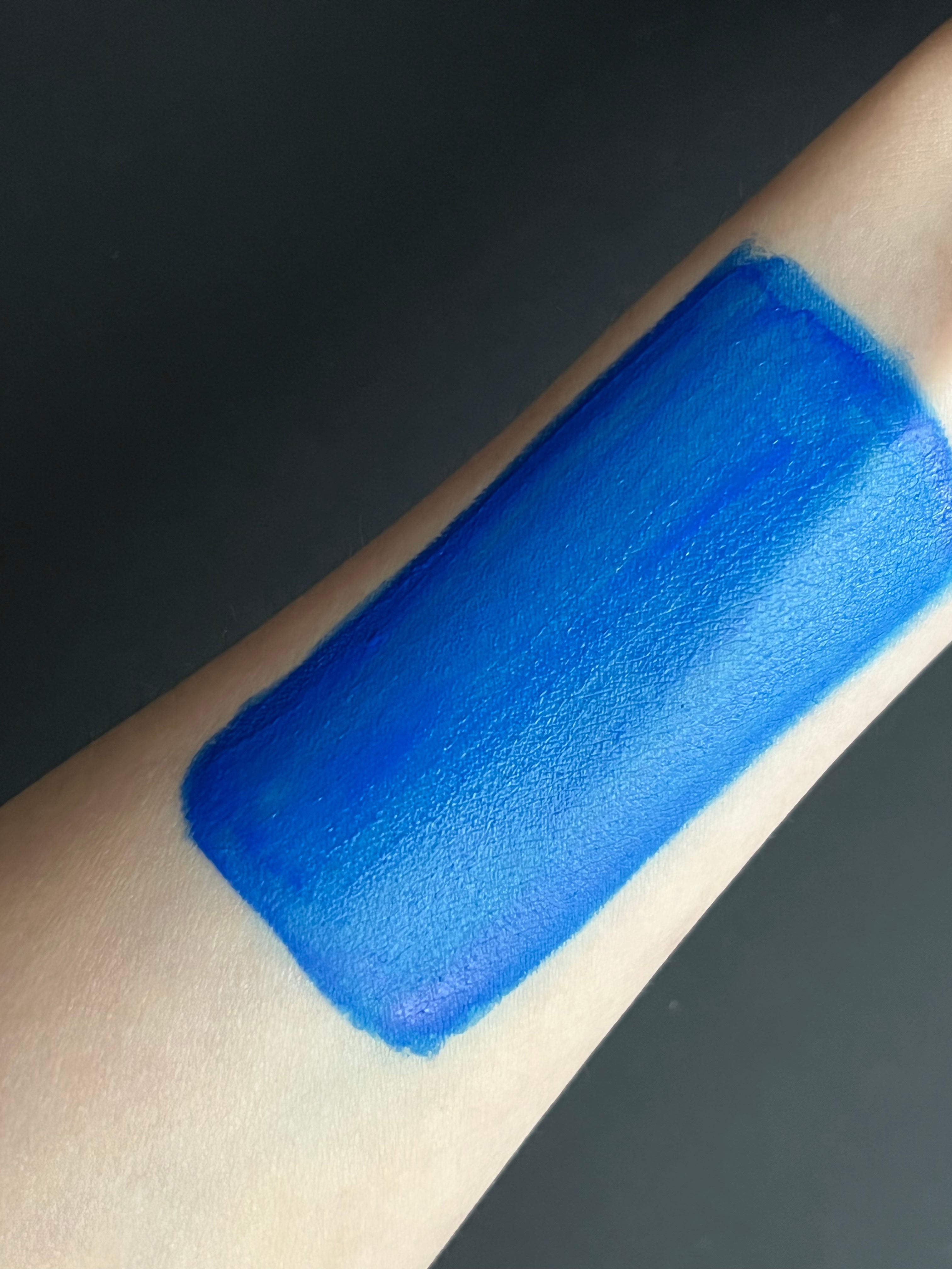 Nekoyanin 27 Azure blue water-activated graphic liner with bold, vibrant color and detailed design on a white background.