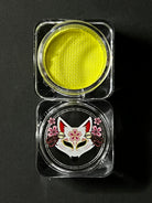 Nekoyanin 44 Chartreuse Yellow Water Activated Graphic Liner, close-up of vibrant, water-activated eye makeup liner with graphic design