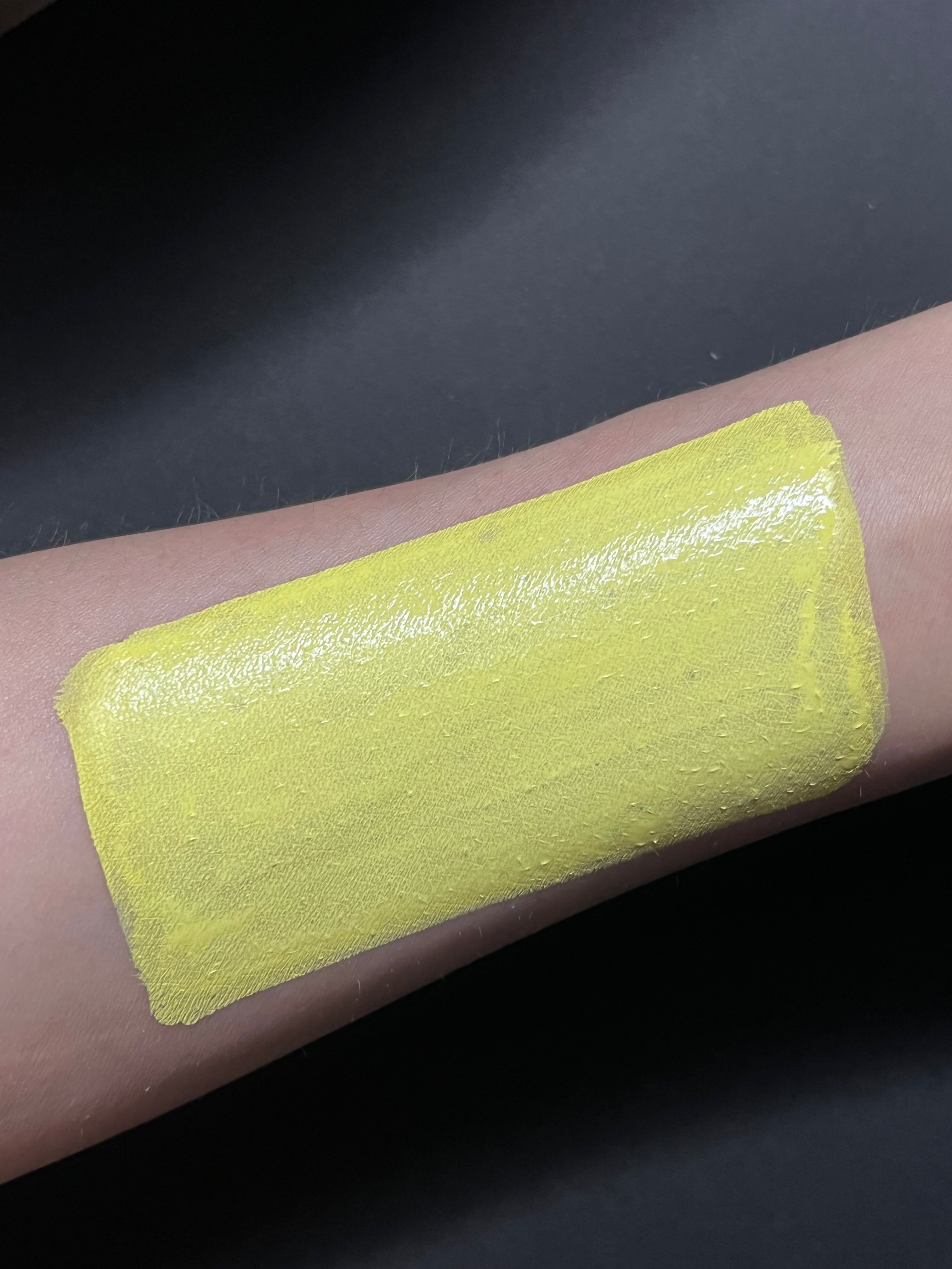 Nekoyanin Chartreuse Yellow Water Activated Graphic Liner displayed on a white background, showcasing its vibrant color and design.