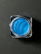 Nekoyanin 47 Sky Blue Water Activated Graphic Liner with vibrant blue ink and detailed design for eye makeup.