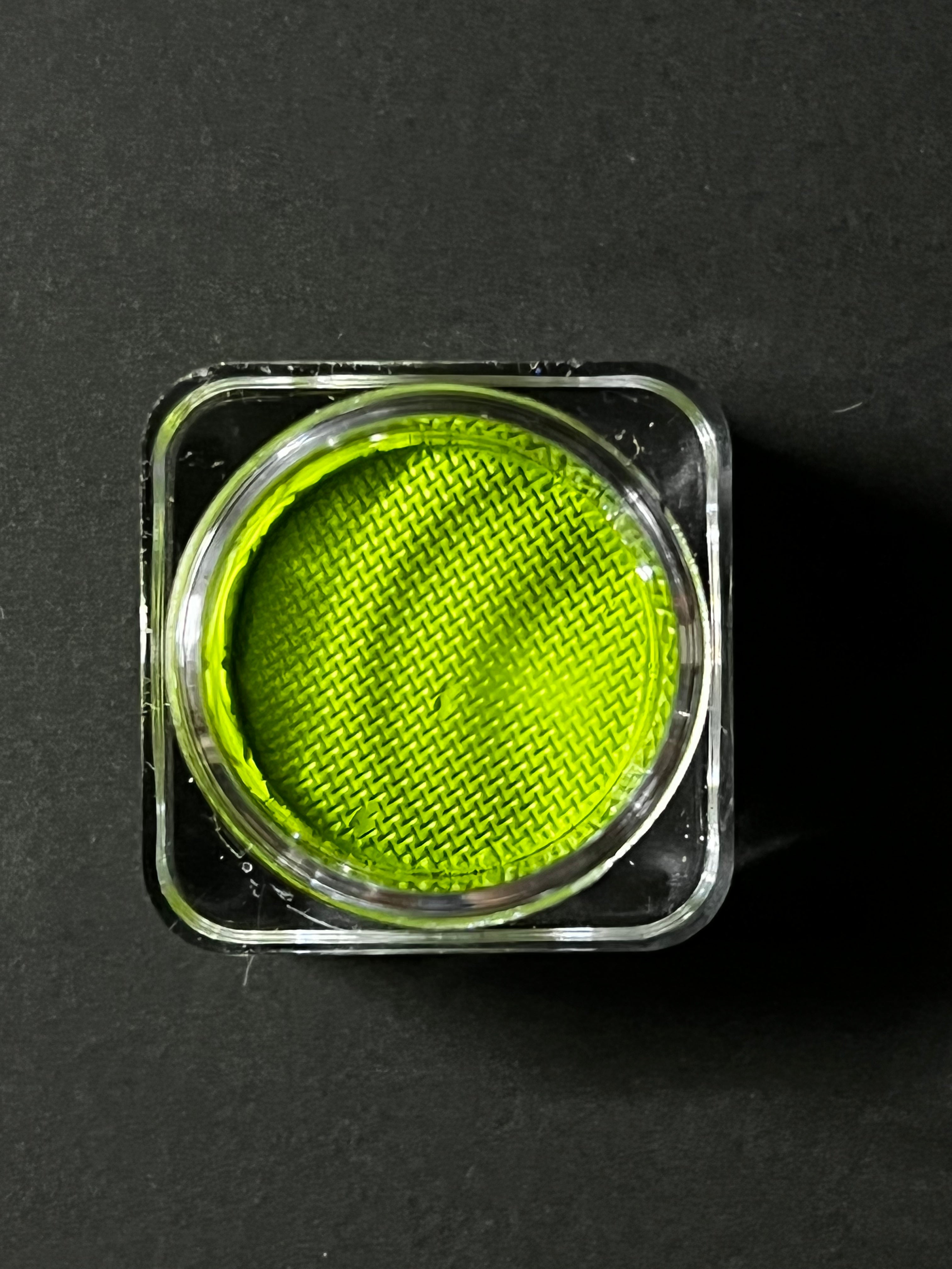 Nekoyanin 48 Lime green water-activated graphic liner, bold and vibrant eyeliner with a water-activated formula, shown on a white background.