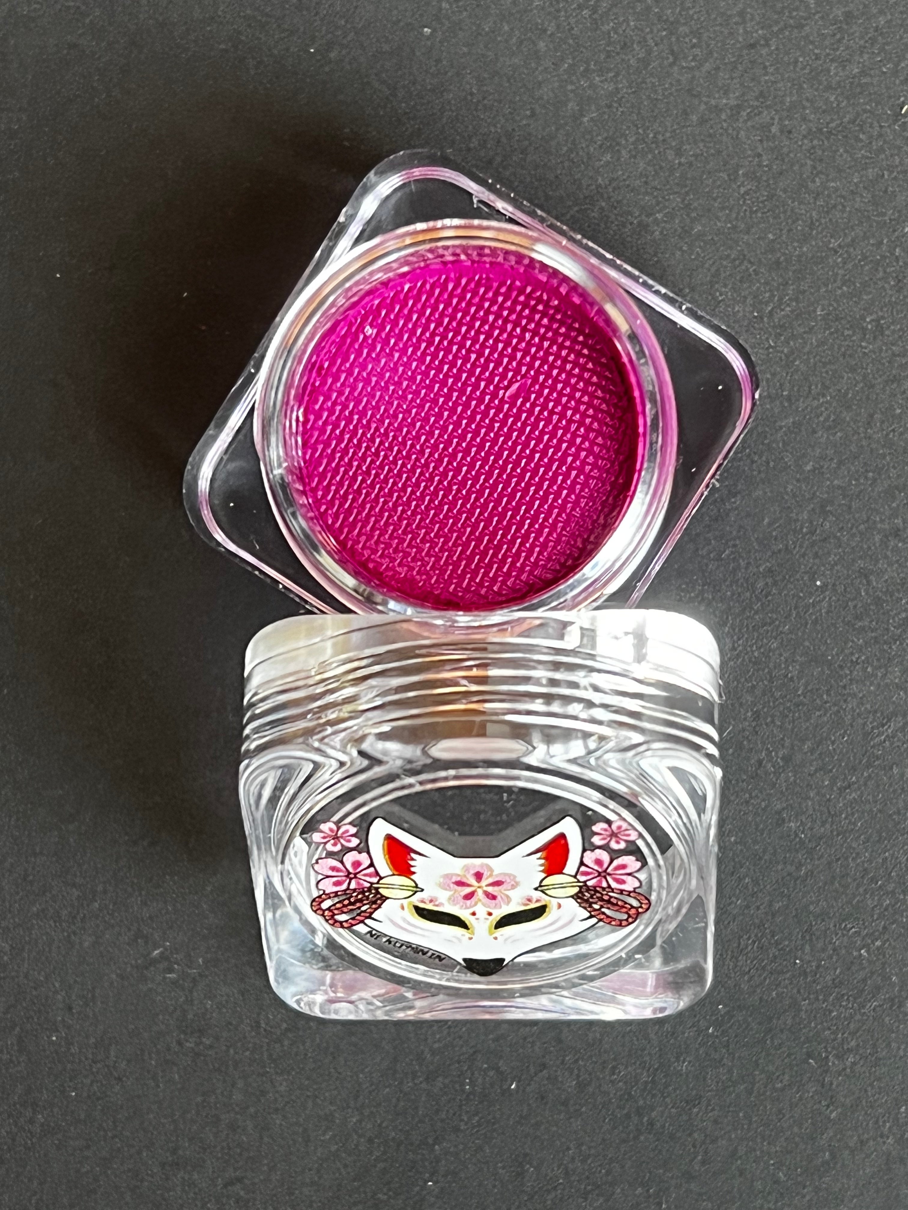 Nekoyanin 8-piece fuchsia pink water-activated graphic liner set with vibrant, colorful eyeliner designs on a white background.