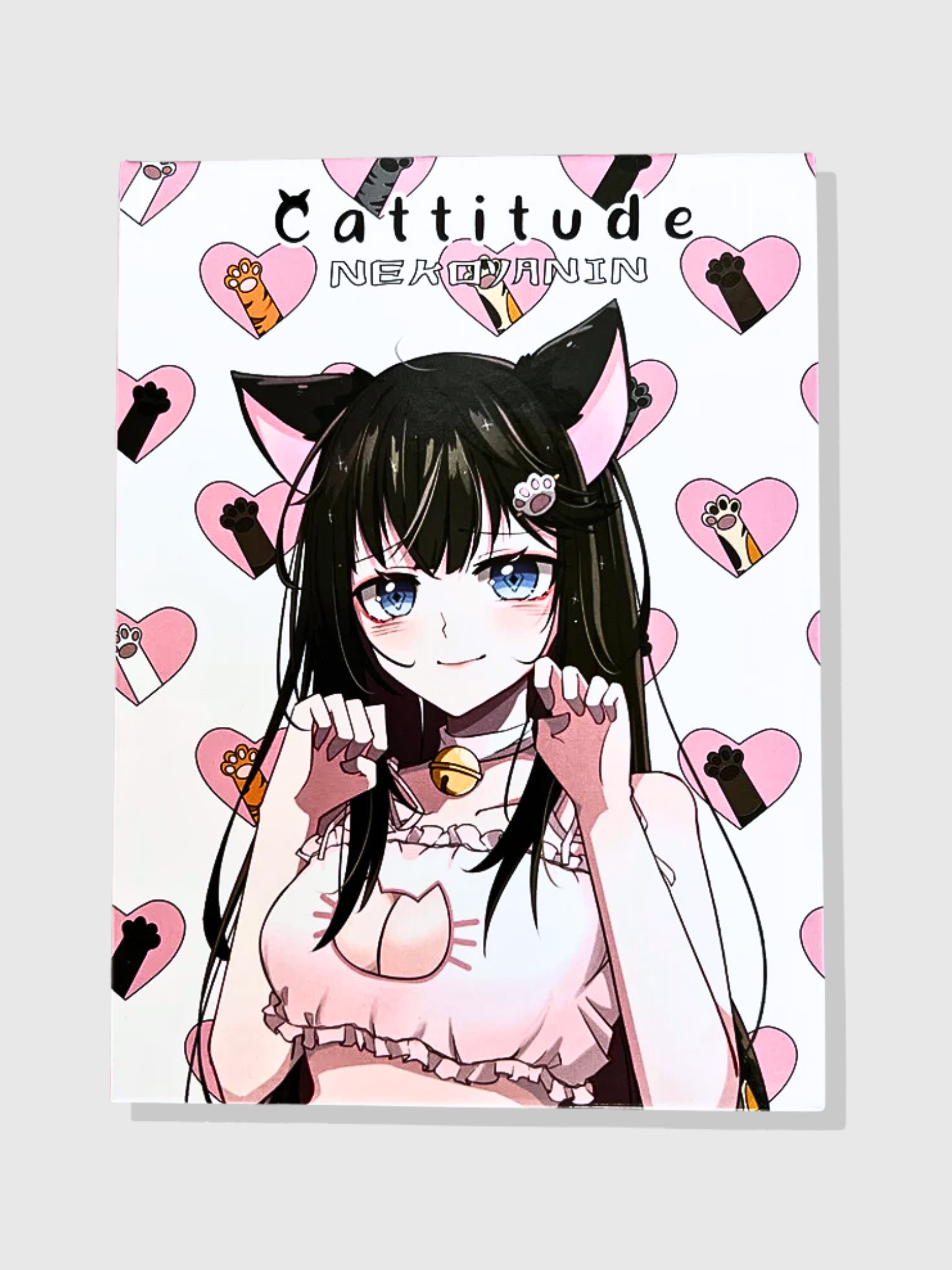 Nekoyanin Cattitude palette with colorful eyeshadow shades arranged in a sleek rectangular compact.