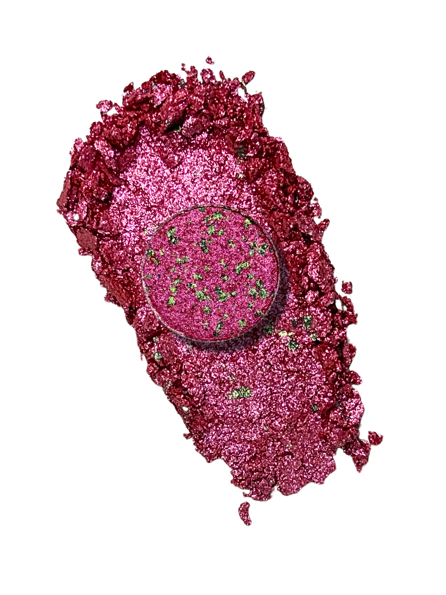 Nekoyanin Forbidden Apple pressed pigment in a compact, vibrant red shade with a gold-toned packaging design.
