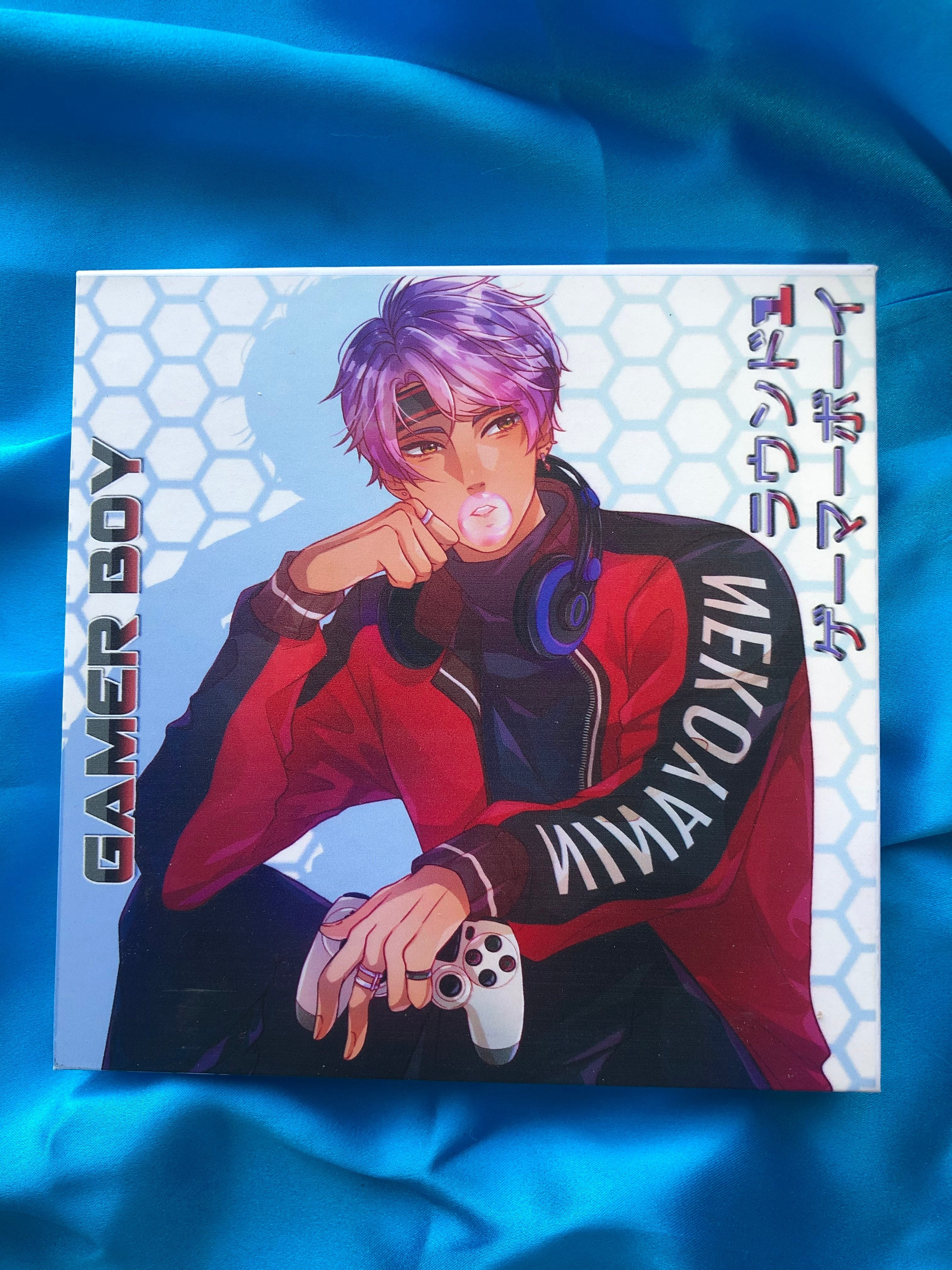 Nekoyanin Gamer Boy Palette with vibrant eyeshadow shades in a colorful makeup palette featuring game-inspired design.