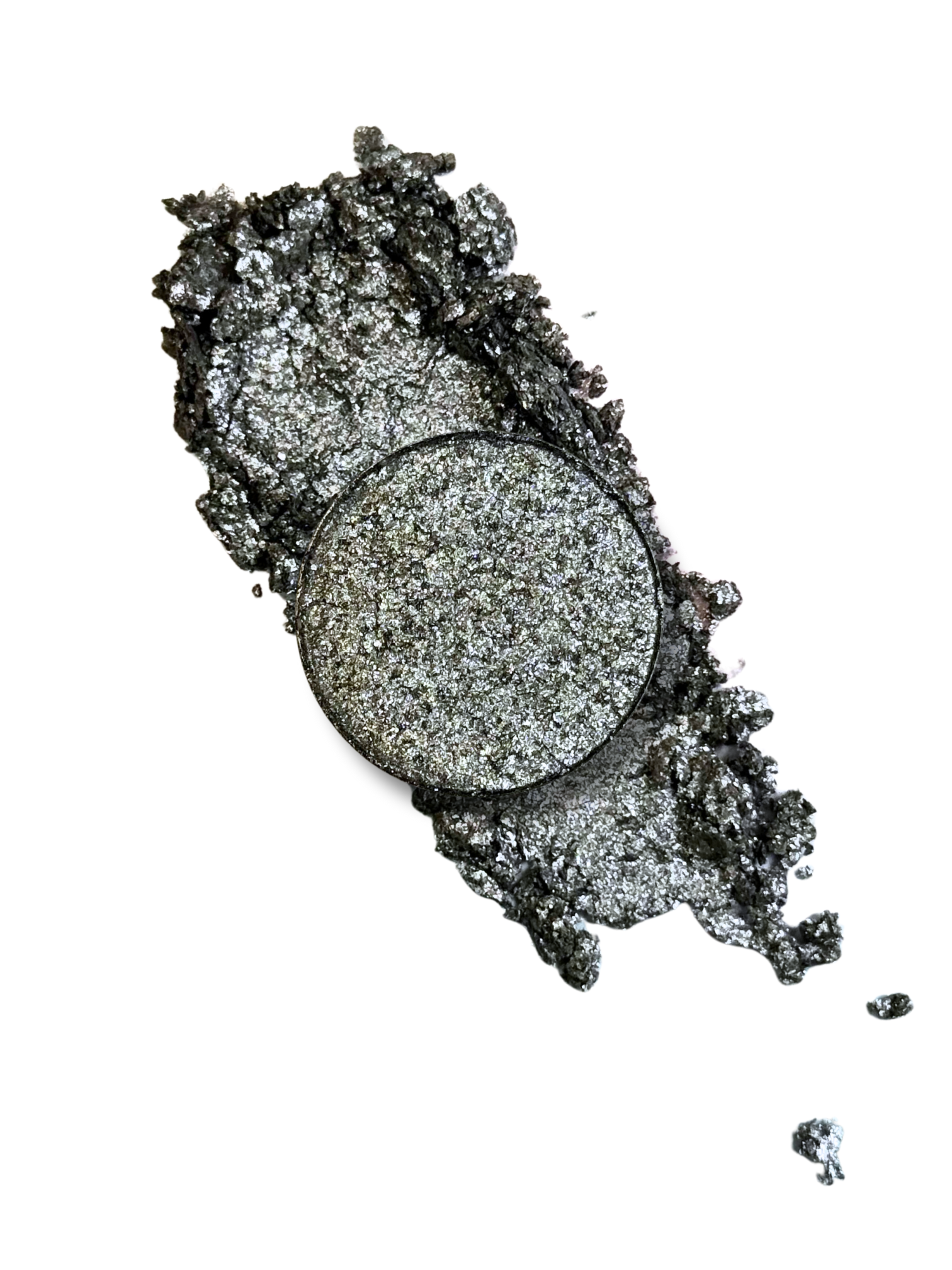Nekoyanin Magic Mirror-Pressed Pigment in a sleek container, showcasing vibrant, shimmering pressed eyeshadow pigment.