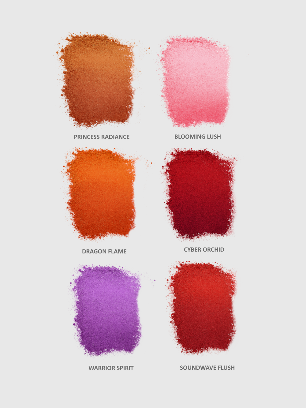 Nekoyanin Realm Of Magic blush palette featuring four shimmery pink and peach shades in sleek packaging.