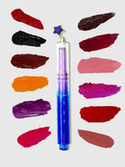 Nekoyanin Eden Jelly Lipsticks in vibrant shades, shown with glossy finish and smooth texture on a neutral background.