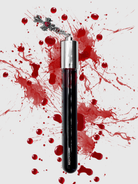 Nekoyanin Bloodline Lip Stain in vibrant red, showcasing a sleek lip tint applicator on smooth lips.