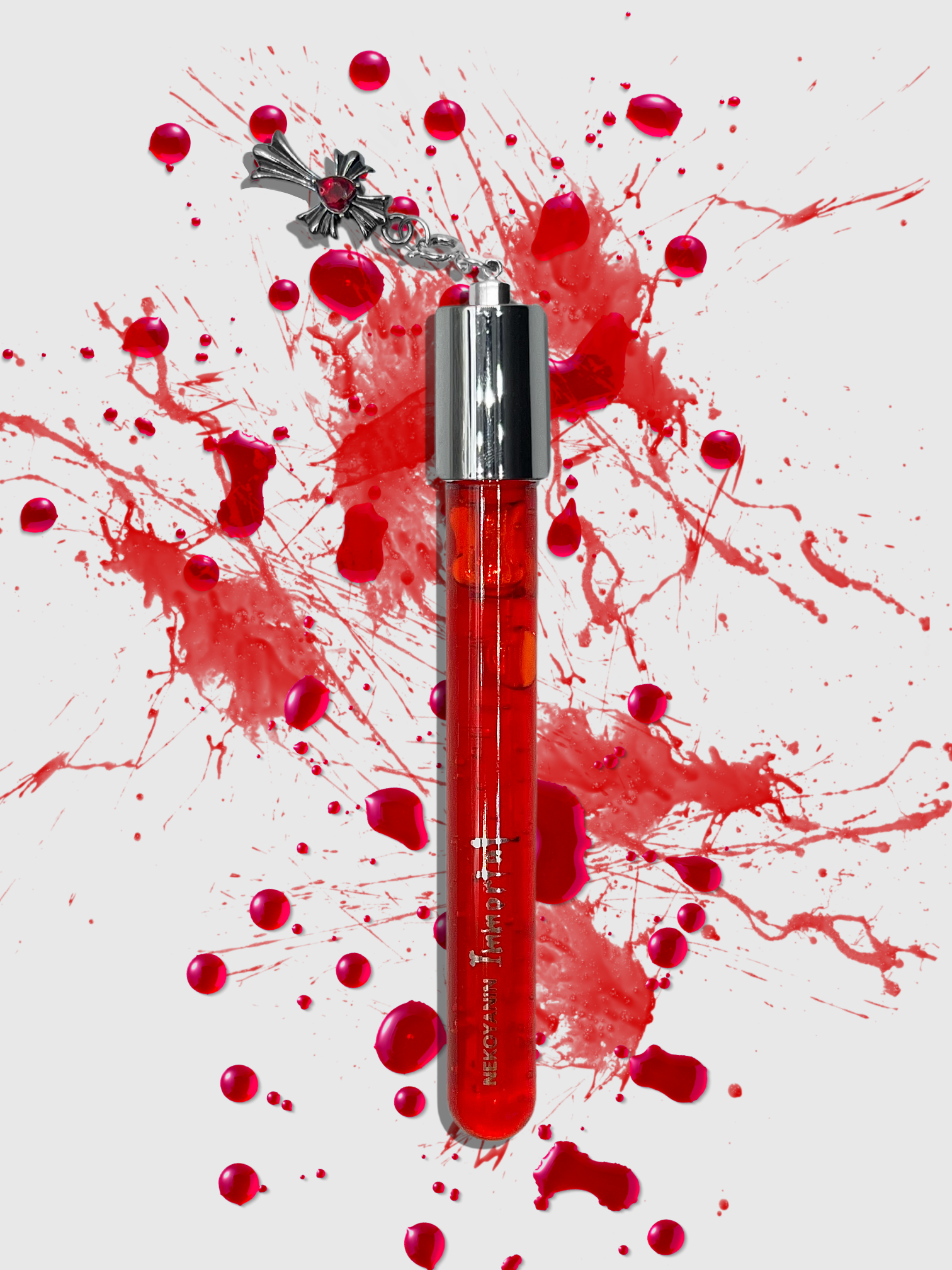 Nekoyanin Bloodline Lip Stain, a vibrant lip tint with a smooth application and bold color on lips.
