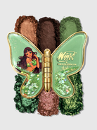 Nekoyanin x Winx Club makeup palette featuring colorful eyeshadows and blushes in a vibrant, themed compact.