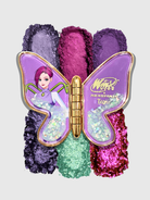 Nekoyanin x Winx Club makeup palette with colorful eyeshadows and blush, featuring themed packaging and compact design.