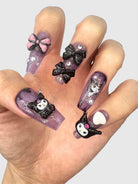 Nekoyanin Mischievous Press-On Nails in XS size featuring playful, colorful nail art with feline-inspired designs.