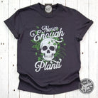 Never Enough Plants pigment dyed graphic T-shirt by The Graphic Tee, featuring vibrant plant-inspired design on soft cotton fabric.