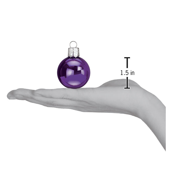 Set of 12 Old World Christmas Halloween balls, 1.5-inch festive ornaments featuring spooky and seasonal designs.