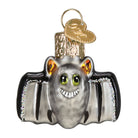 Mini Bat Ornament by Old World Christmas featuring a detailed black bat with wings spread, perfect for holiday decorations.