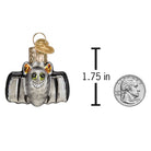 Mini Bat Ornament by Old World Christmas, featuring a detailed black bat design perfect for holiday decor.