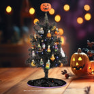 Old World Christmas Mini Halloween Tree Skirt Ornament with spooky design and festive Halloween motif.