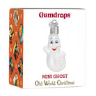 Mini Ghost Christmas ornament by Old World Christmas, featuring a ghost figure with festive design details.