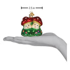 Colorful Happy Mushrooms ornament by Old World Christmas featuring vibrant mushroom designs and festive holiday details.