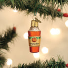 Mini Pumpkin Spice Latte ornament from Old World Christmas featuring a detailed pumpkin spice latte design and festive holiday accents.