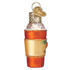Mini Pumpkin Spice Latte ornament by Old World Christmas, featuring a detailed pumpkin spice latte glass with whipped cream and fall accents.
