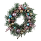 Colorful 24-inch Touch of Whimsy Pastel Wreath by Old World Christmas, featuring pastel ribbons and decorative accents.