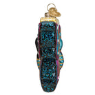 Colorful glass butterfly ornament from Old World Christmas featuring intricate details and vibrant hues for festive decorating.