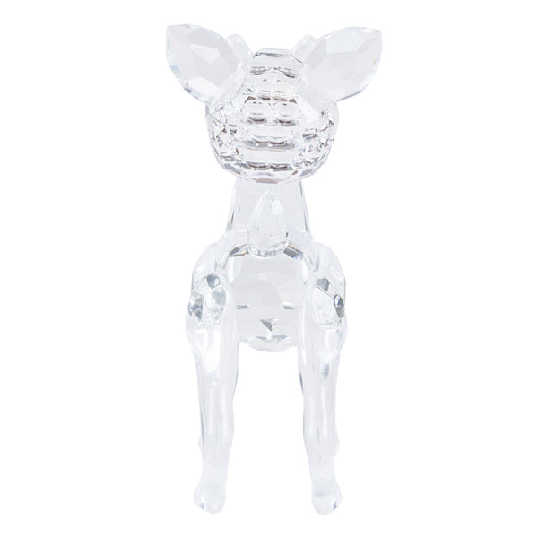 Old World Christmas Rudolph crystal figurine with detailed red nose and festive design, perfect for holiday decor.