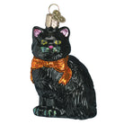 Halloween Kitty ornament by Old World Christmas featuring a festive black cat with Halloween decorations.