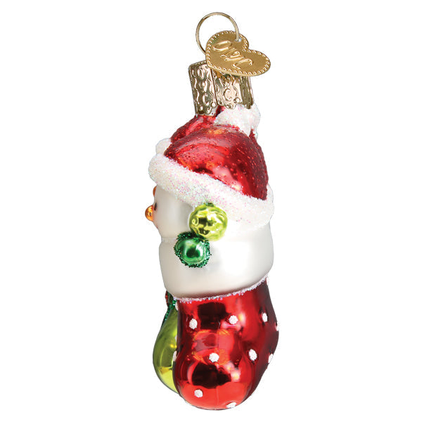Old World Christmas Snow Family of 3 ornament featuring a festive snow family decoration with winter attire and holiday charm.