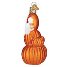 M&M'S orange autumn ornament by Old World Christmas, detailed glass holiday decoration with orange M&M'S character design.
