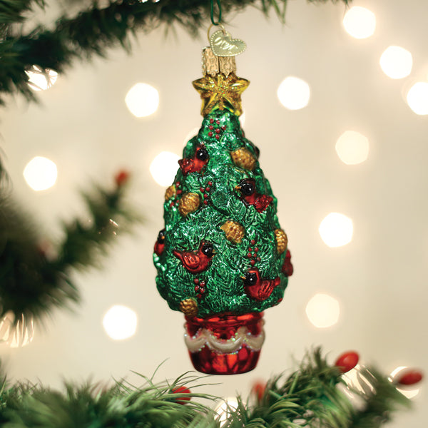 Old World Christmas Cardinal Christmas Tree Ornament featuring a vibrant red cardinal perched on a branch.
