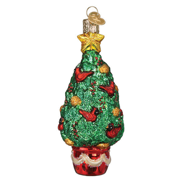 Old World Christmas Cardinal Christmas Tree Ornament featuring a detailed red bird design on a festive ornament.