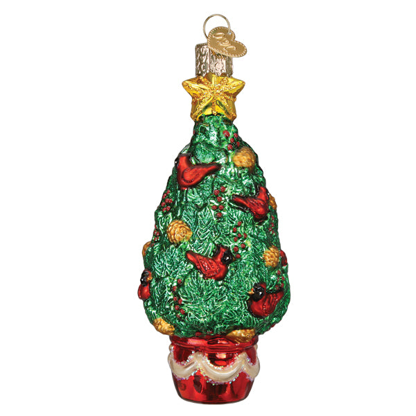 Colorful Cardinal Christmas tree ornament by Old World Christmas featuring a detailed, festive bird design.