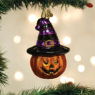 Old World Christmas Witch Pumpkin Ornament showcasing a festive Halloween-themed pumpkin with witch details.
