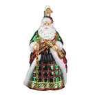 Irish Father Christmas ornament by Old World Christmas featuring a festive Santa dressed in Irish-themed attire.