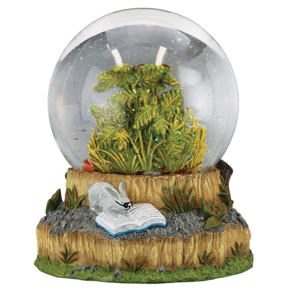 Old World Christmas Autumn Forest Gnome snow globe featuring a gnome figure in a forest scene with snow.