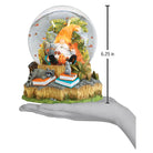 Old World Christmas Autumn Forest Gnome Snow Globe featuring a gnome figure amidst autumn trees in a festive glass globe.