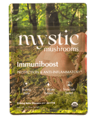 Package of Ora Cacao ImmuniBoost supplement with herbal ingredients in a white and green box.